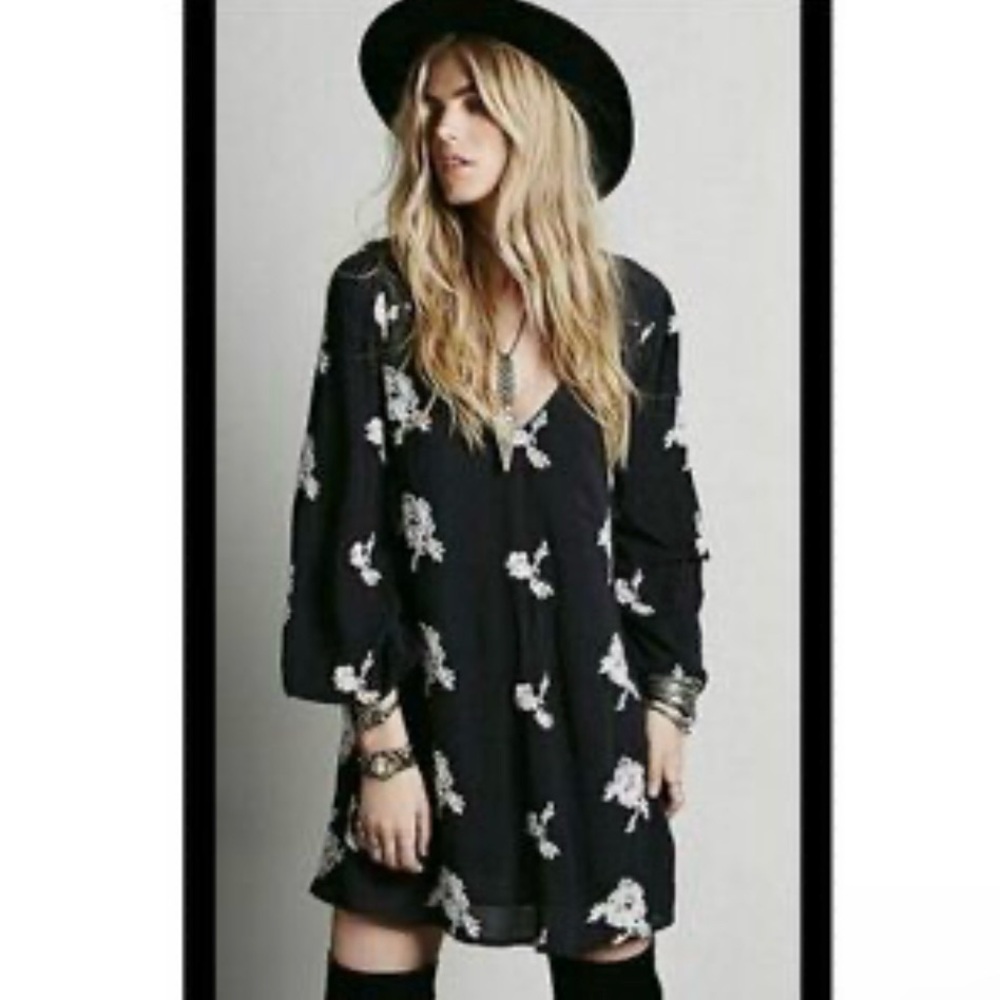 Free People embroidered Austin mini dress, size L